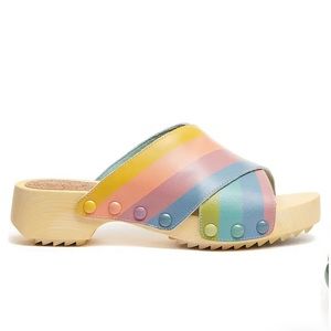 NIB Kelsi Dagger Brooklyn Rainbow Clog Sandal